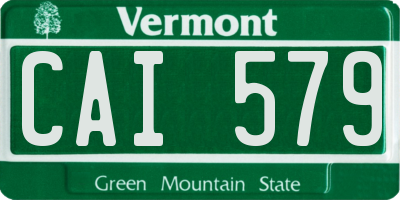 VT license plate CAI579