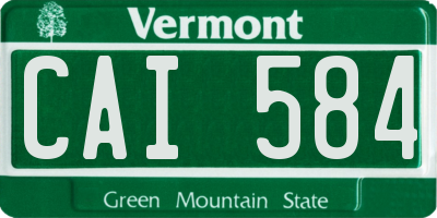 VT license plate CAI584