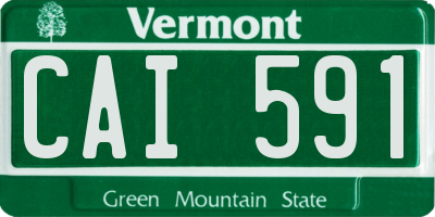 VT license plate CAI591