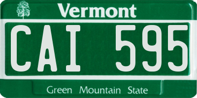 VT license plate CAI595