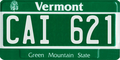 VT license plate CAI621