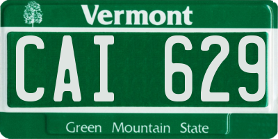 VT license plate CAI629