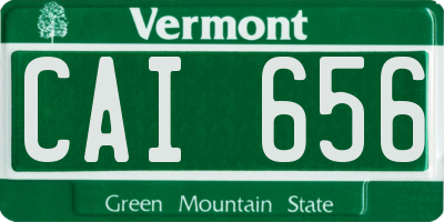 VT license plate CAI656