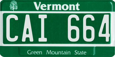 VT license plate CAI664