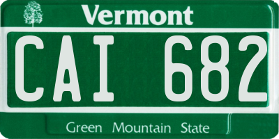 VT license plate CAI682