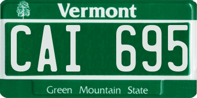 VT license plate CAI695