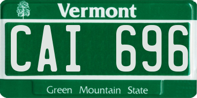 VT license plate CAI696