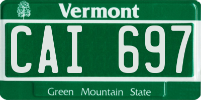 VT license plate CAI697