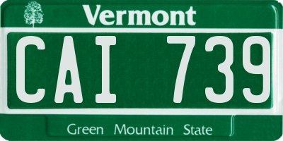 VT license plate CAI739