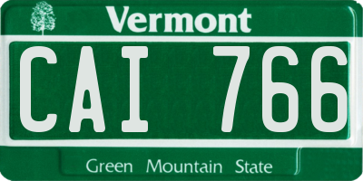 VT license plate CAI766