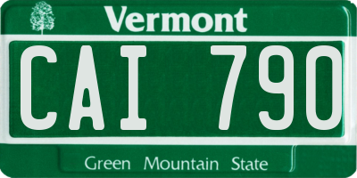VT license plate CAI790
