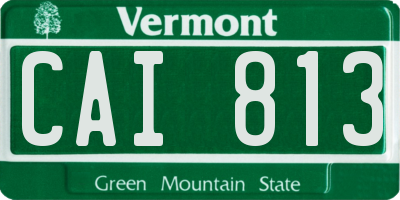 VT license plate CAI813