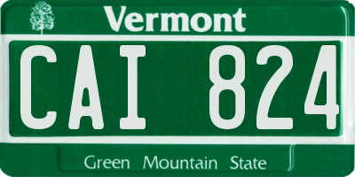 VT license plate CAI824