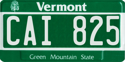 VT license plate CAI825