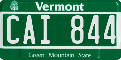 VT license plate CAI844