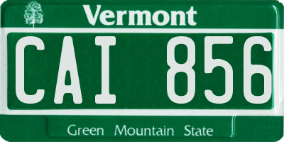 VT license plate CAI856