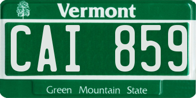 VT license plate CAI859
