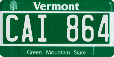 VT license plate CAI864