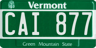 VT license plate CAI877