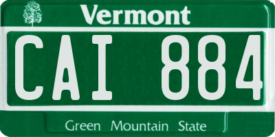 VT license plate CAI884