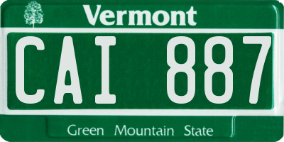 VT license plate CAI887