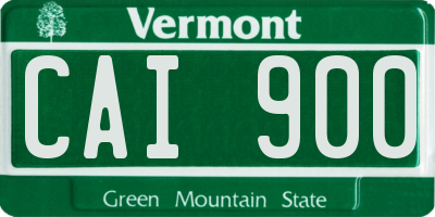 VT license plate CAI900