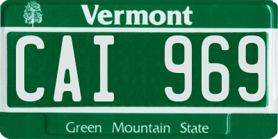 VT license plate CAI969