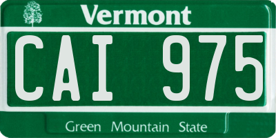 VT license plate CAI975
