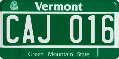 VT license plate CAJ016