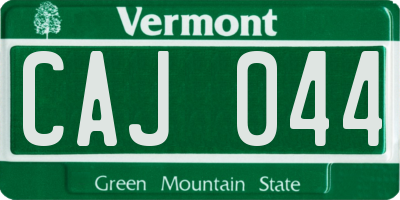 VT license plate CAJ044