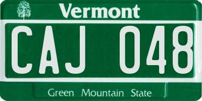 VT license plate CAJ048