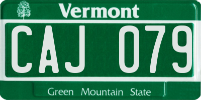 VT license plate CAJ079
