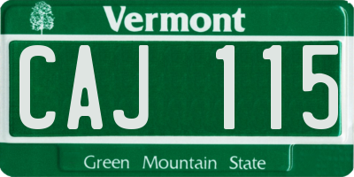 VT license plate CAJ115