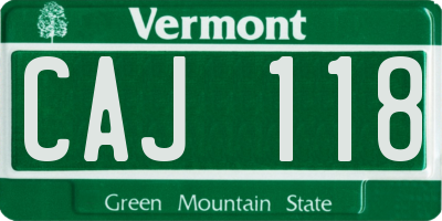 VT license plate CAJ118