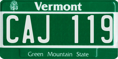 VT license plate CAJ119