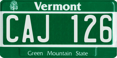 VT license plate CAJ126