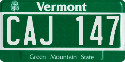VT license plate CAJ147