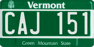 VT license plate CAJ151