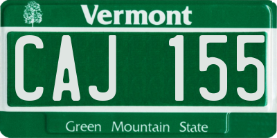 VT license plate CAJ155