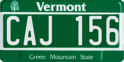 VT license plate CAJ156