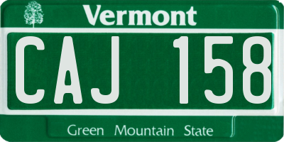 VT license plate CAJ158