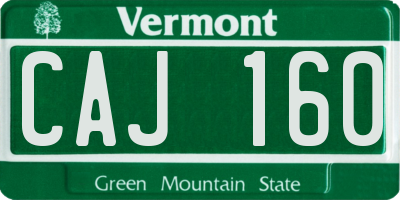 VT license plate CAJ160