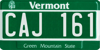 VT license plate CAJ161