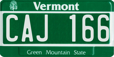 VT license plate CAJ166