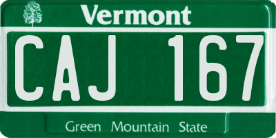 VT license plate CAJ167