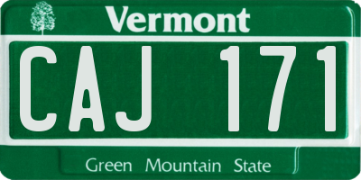 VT license plate CAJ171