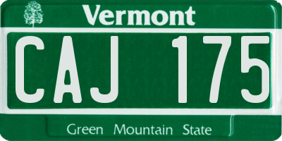 VT license plate CAJ175