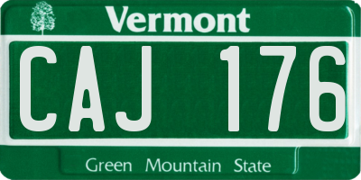 VT license plate CAJ176