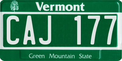 VT license plate CAJ177