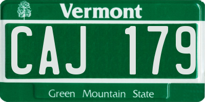 VT license plate CAJ179